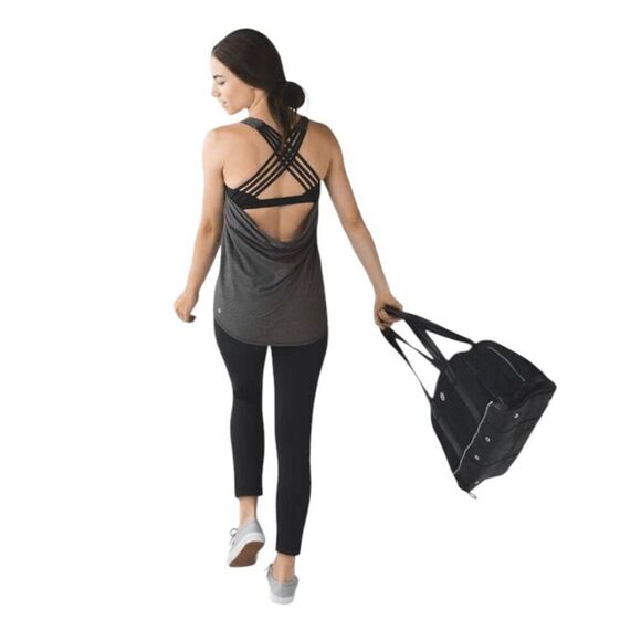 LULULEMON ATHLETICA Wild Tank in Heathered Black/Black Size 4 - Picture 4 of 6